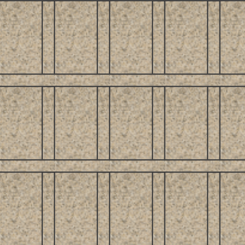 Flat seam double horizontal double vertical grid